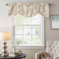 thumbnail image 6 of Beige Summer Tie Up Valances Curtain, Adjustable Kitchen Sea Turtle Starfish Coral Ocean Retro Linen Valances for Windows Decor, Rod Pocket Short Curtains Set for Bedroom/Bathroom, 54"x18", 6 of 9