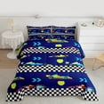 thumbnail image 2 of Homewish Boys Girls Geometric Plaid 3 Pieces Queen Comforter Set,Racing Car Theme Ultra Soft Bedding Sets,Extreme Sport Bedding Comforter Set Breathable,Lightweight Room Decor,Reversible, 2 of 8
