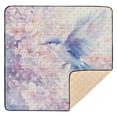 thumbnail image 6 of WOBOGO Blue Birds Pink Flowers Baby Playmats Extra Large Waterproof Rollable Activity Pads for Toddlers 50×50inch, 6 of 7