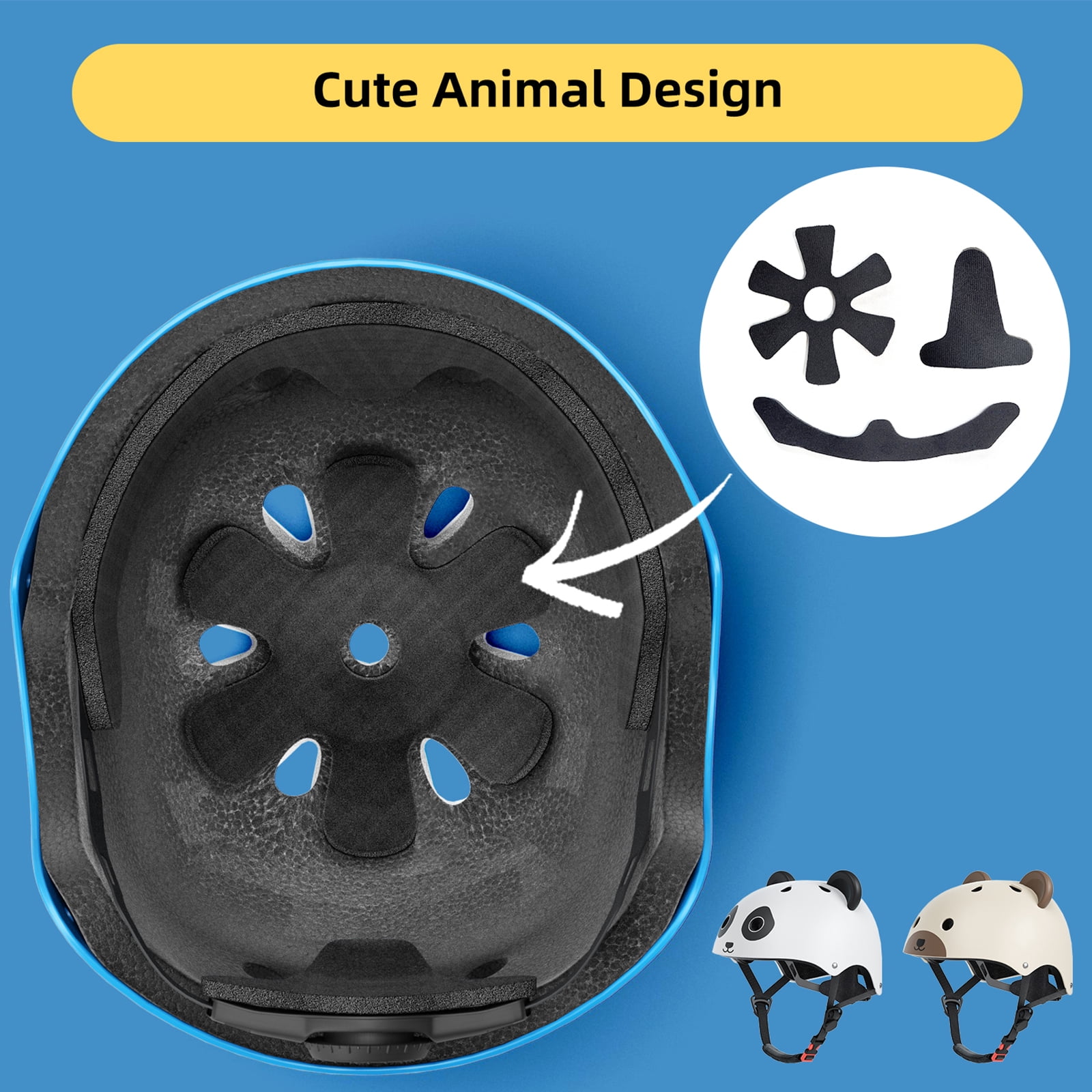 XJD Shark Toddler Bike Helmet for Boys Age 1-5 - Lightweight Kids Bicycle Helmet, Multi-Sport Safety Gear for Cycling Scooter Skating