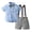 Blue, variant on Grblisyd Boys Pants Sets Short Sleeve Shirt Shorts Bow Tie Suspenders Kids Gentleman Outfits