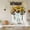 Yellow Beige BrulyWood, variant on Yellow Sunflowers Tie Up Curtains 45 Inches Long, Kitchen Window Curtains Over Sink, Western Star Farmhouse White Wooden Small Window Curtains Shade Balloon Curtains Valances for Bedroom/Cafe 34"x45"