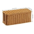 thumbnail image 3 of Huluwajiuyeye Smart Rattan Organizer 180° Flip Lid Cord Management For Desk/TV No Tools Needed Pet Proof & Child Wire With Ventilation Design Storage under Bed with Wheels Shoe Organizer for under Bed, 3 of 7