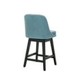 thumbnail image 5 of MINCETA Counter Stools,26" 360 Free Swivel Bar Stools,Modern Counter Height Bar Stools with Upholstered,Wooden Barstool for Kitchen Island and Counter Height,Set of 2,Performance Fabric in Teal, 5 of 5