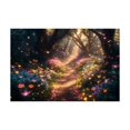 thumbnail image 5 of Mudket Canvas Wall Art Framed Ready to Hang Magical Firefly Forest Path Colorful Flower Butterfly Print, Wall Decor Canvas Artwork for Bedroom Living Room Room Office - 12"L x 8"W, 5 of 10