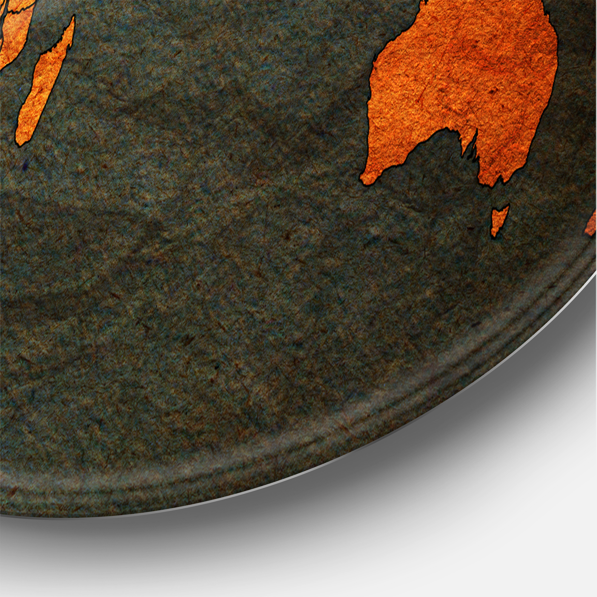 Designart 'Ancient World Map of Africa' Vintage Circle Metal Wall Art 36x36 - Disc of 36