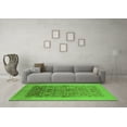 thumbnail image 3 of Ahgly Company Indoor Square Oriental Green Industrial Area Rugs, 5' Square, 3 of 4