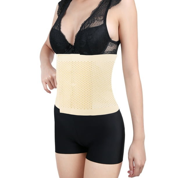 Beige Postpartum Recovery Belly Band Abdominal Shaping Wrap Belt