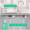 thumbnail image 3 of Soap Dispenser for Kitchen Sink, Built in Sink Soap Dispenser (Brushed Nickel), Countertop Soap Dispenser Pump with 47" Extension Tube kit, No Need to Fill Little Bottle Again，2pcs【black+white】, 3 of 5