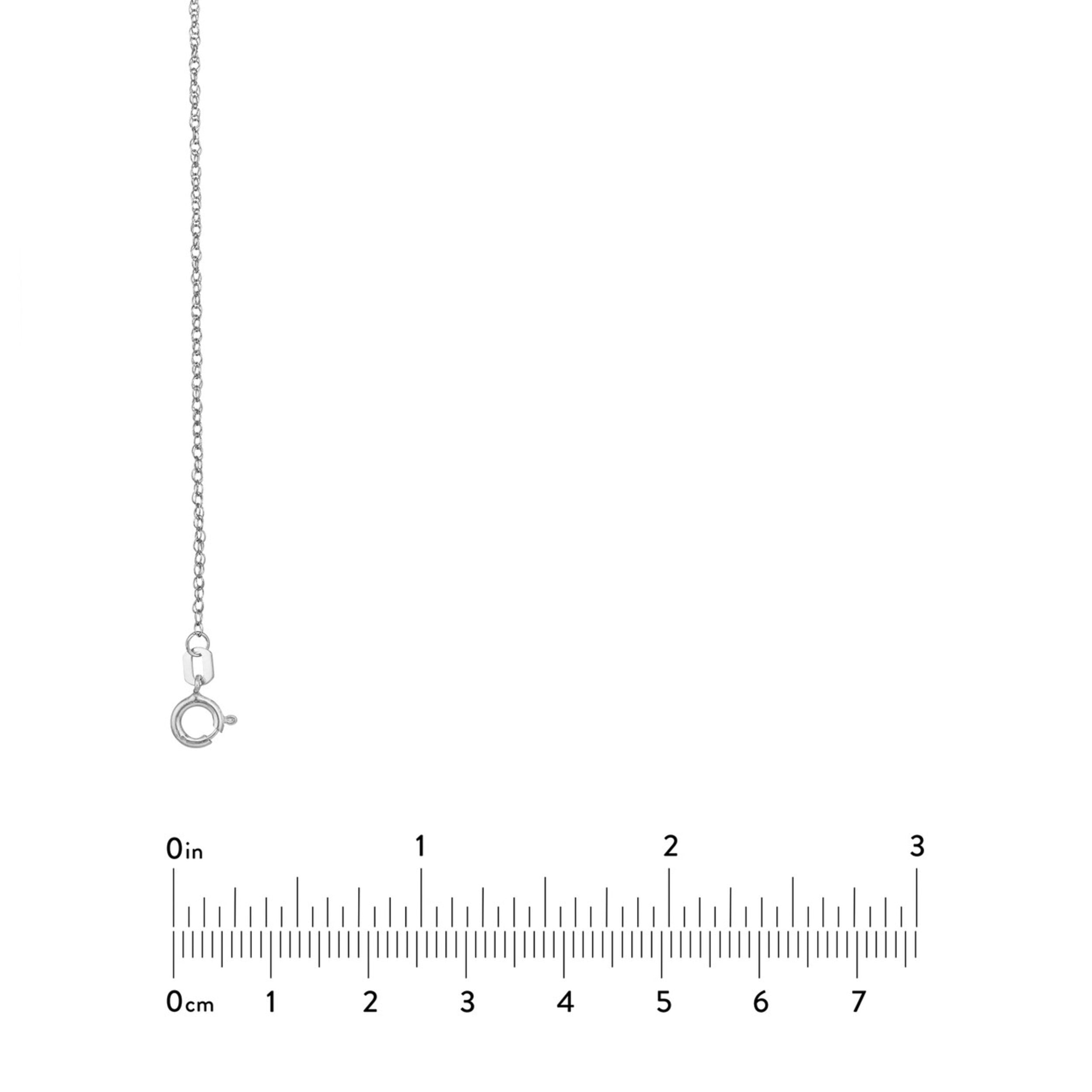 10K White Gold 16" 1.20mm Replacement Rope Chain Necklace w/ 5.5mm Spring Ring - Women