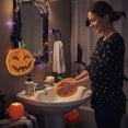 thumbnail image 5 of Halloween Pumpkin Hand Towel, Absorbent Soft Kitchen Dish Towel, Fun Halloween Decor Hanging for Drying Cleaning Cooking, 8"X8.66", 5 of 6