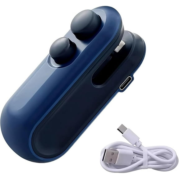 Mini Bag Sealer, 2026 New 3 in 1 Magnetic Food Sealer, Small 2 in 1 Rechargeable Magnetic Snack Sealer Household Mini, Heat Sealer with Cutter USB Rechargeable