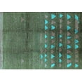 thumbnail image 1 of Ahgly Company Indoor Rectangle Solid Turquoise Blue Modern Area Rugs, 5' x 7', 1 of 4