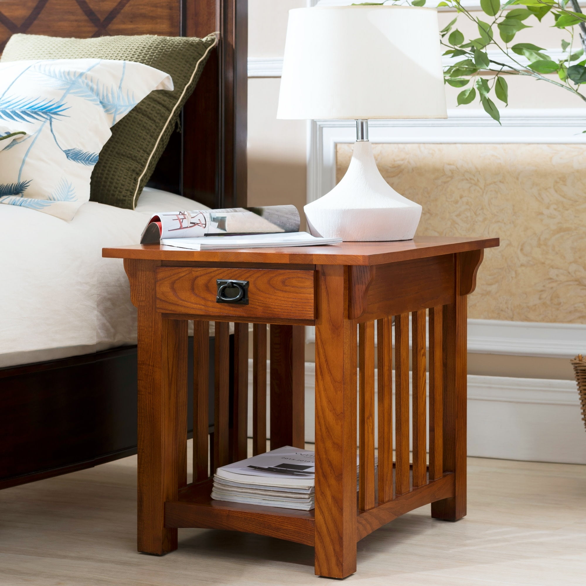 KD Furnishings Leick Home Mission Impeccable End Table with Drawer
