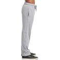 thumbnail image 4 of Men's Active Stretch Open Bottom Terry Sweatpants with Pockets (L, Heather Gray), 4 of 4