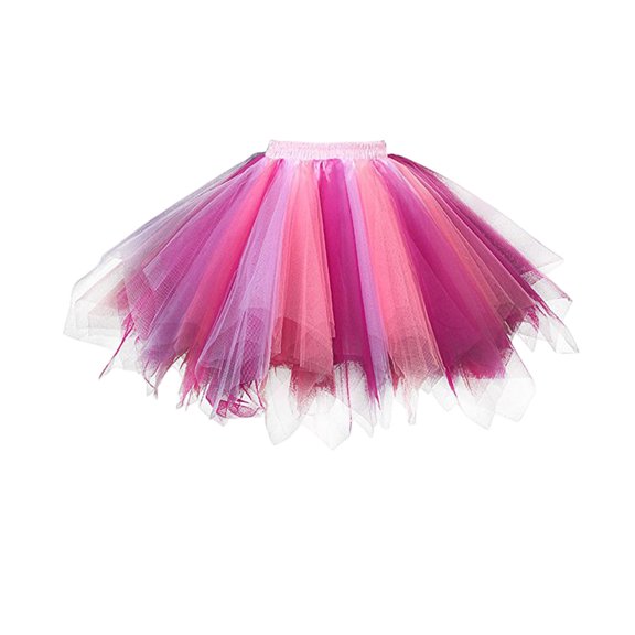 YOUYEDIAN Tutu Skirt Girls Tulle Skirt Ballet Dance Dress Princess Skirt for Toddler Girls (Hot Pink, 11-12 Years)