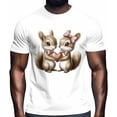 thumbnail image 2 of Camisetas casuales de manga corta con diseño de ardilla y corazones para hombre, 2 of 8