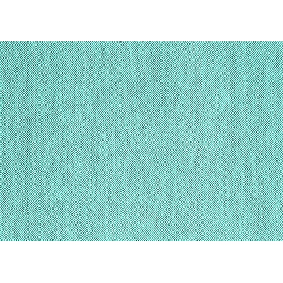 Ahgly Company Indoor Rectangle Abstract Turquoise Blue Contemporary Area Rugs, 7' x 10'