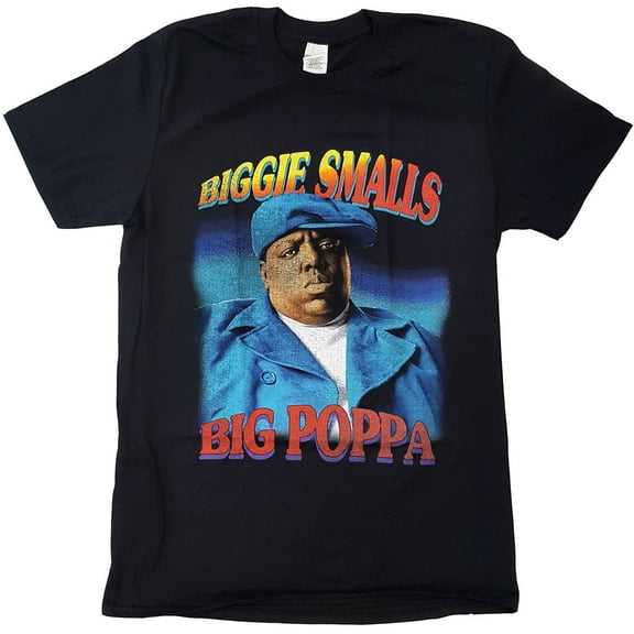 Men's Notorious B.I.G. Poppa Slim Fit T-shirt Small Black