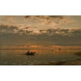 thumbnail image 2 of Amaldus Nielsen 14x11 Black Ornate Wood Framed Double Matted Museum Art Print Titled: From Kristianiafjord (1918), 2 of 5