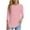Pink, variant on Summer Akafmk 3/4 Sleeve Shirts for Women,Summer Womens Striped T Shirts,Fashion Casual 1/2 Sleeve Print Ladies Round Neck Blouse
