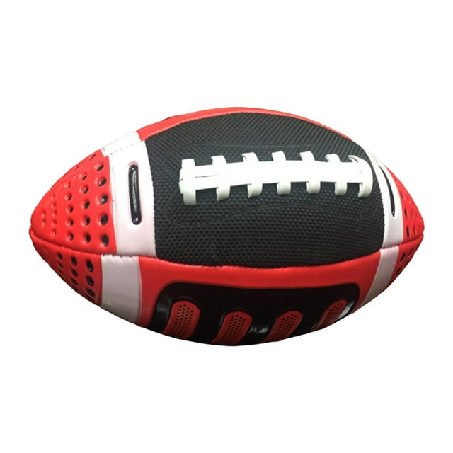 pitrice Ballon de Rugby pour Enfants Cadeau Portable Soccer Vert Sports Intérieurs Rugby Taille Extérieur 3 Ballons Rouge 11x22 cm