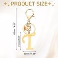 thumbnail image 2 of Llave de inicial Uxcell Letra T, anillo de alfabeto en forma de corazón de acero inoxidable, dorado, 2 of 6
