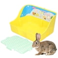 thumbnail image 1 of Small Animal Litter Box Toilet, Easy To Install Stable Plastic High Hardness Small Animal Toilet  for Hamsters Rabbits Blue,Yellow,Pink,White, 1 of 7