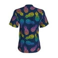 thumbnail image 3 of Uemuo Abstract Bright Pineapple Fruit Retro Printed Women's Classic V-Neck T-Shirt - Soft, Breathable, Moisture-Wicking, Perfect for Casual, Office, Travel, and Everyday Wear-3X-Large, 3 of 5