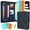 Dark Blue, variant on NATISERAUM Portfolio Binder, A4 Zippered Vegan Leather Padfolio, 3-Ring Organizer, Includes 10 Sheet Protectors & 3 Notepads, with Tablet Sleeve, Phone Pouch, Card Slots & Writing Pad -Black