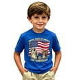 thumbnail image 6 of XINPING 250 Years American Flag T-Shirt for Kids, Patriotic Graphic Crew Neck Short Sleeved Fashionable 4th of July Summer Celebration Top for Boys and Girls, 6 of 6