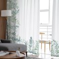 thumbnail image 4 of Sheer Curtains 96 inches Long, Watercolor Green Eucalyptus Leaves Abstract Art Plant Light Filtering Sheer Window Curtains Rod Pocket Voile Drapes for Bedroom Living Room, 52"W x 96"L 2 Panels, 4 of 7