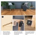 thumbnail image 2 of 20 Pcs Rubber Chair Pads Anti-Slip Chair Leg Protector Non-Slip Pad Screw-On Pad Black 22mm, 2 of 3