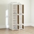 thumbnail image 3 of HOMCOM Garde-Robe Portative avec 6 Compartiments, Tringle, Blanc, 3 of 10