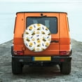 thumbnail image 6 of Wukai Bees And Rainbows Print Spare Tire Cover for RV Trailer,Waterproof PVC Faux Leather Wheel Cover Fit for Truck,Trailer,RV,SUV,Camper and Most Vehicle-14 inch, 6 of 6