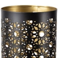 thumbnail image 4 of Northlight Laser-Cut Iron Votive Candle Holders - 6.25" - Black and Gold Finish - Set of 3, 4 of 6