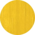 thumbnail image 1 of Ahgly Company Indoor Round Solid Yellow Modern Area Rugs, 5' Round, 1 of 4