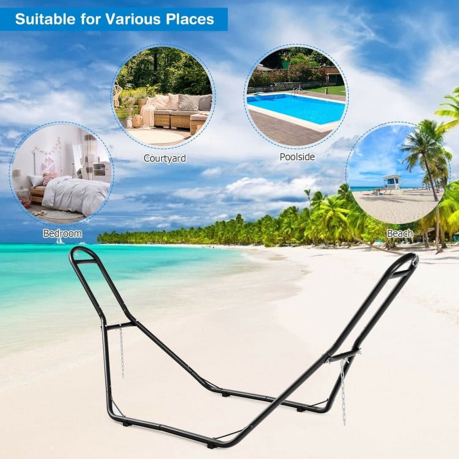 Aimee Lii Indoor and Outdoor Hammock Frame Heavy Steel Frame Hanging Hooks, Hammock Camping Chair Aimee Lii Indoor and Outdoor Hammock Frame Heavy Steel Frame Hanging Hooks, Hammock Camping Chair
