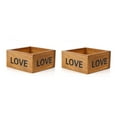 thumbnail image 4 of Raindrops 2pcs Vintage Wooden Flower Pot Moss Micro Landscape Box Toiletries Box, 4 of 8