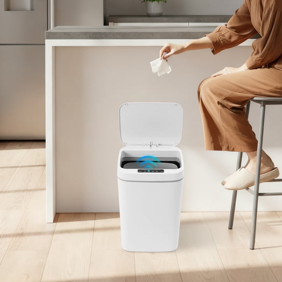 16L Kitchen Trash Can, 4.22 Gallon Waste Bin Small Wastebasket Motion Sensor Smart Trash Can, Automatic Touchless Garbage Can with Lid for Kitchen Bathroom Bedroom Office