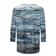 thumbnail image 5 of Tops for Femmes Casual T-shirt Imprimé Mode Femme Summer Manches 3/4 Blouse Col Rond Tops Décontractés et Taille Tops for Femmes Manches 3/4 sur Clearance, 5 of 5