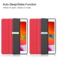 thumbnail image 3 of iPad 10.2" 2019 Case with Pencil Holder, iPad 7th Generation Case, Allytech Slim Shockproof Trifold Stand Folio Smart Cover Auto Sleep Wake Flexible TPU Back Cover for Apple iPad 10.2,Red, 3 of 8