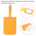 thumbnail image 4 of Equipaje Etiqueta PU Soportes 10x7cm Equipaje Etiqueta Identificador con Correas para Mochila Viaje Bolso Maleta Naranja Paquete de 3, 4 of 6