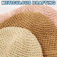 thumbnail image 5 of Hukapapa Circunferencia de la cabeza 48 cm sombrero de paja de encaje para bebé sombrero para el sol para niños sombrero de paja para niños Caqui, 5 of 5