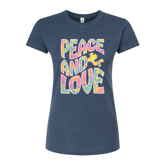 Peanuts - Peace & Love - Woodstock - Juniors Fitted Graphic T-Shirt