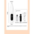 thumbnail image 5 of Dog Grooming Kit with LED Display, Ultra-Low Noise Dog Paw Trimmer, Cordless Hair Trimmer for Paws, Ears, Face, Rump with LED Light (White), 5 of 5