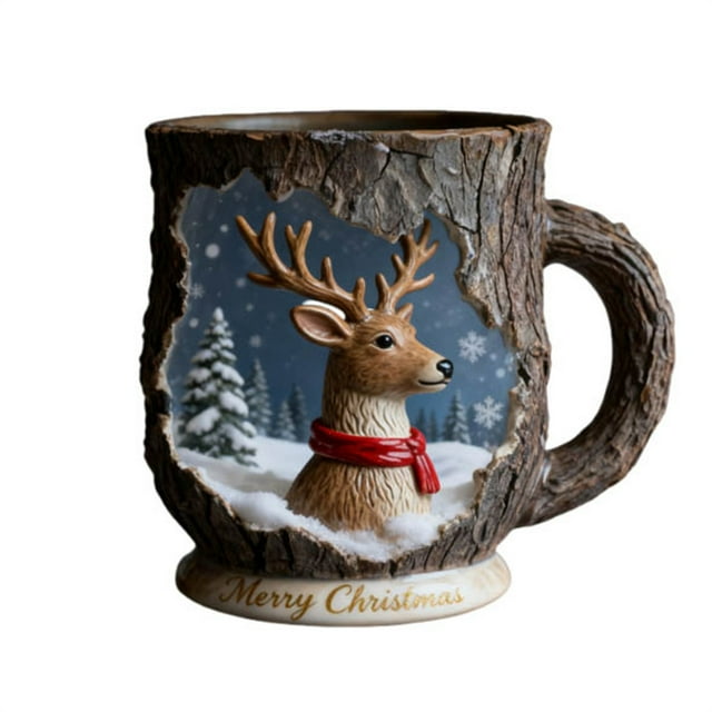 Tasse de Noël Magique Craquelée