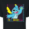 thumbnail image 3 of Disney - Lilo & Stitch - Neon Stitch - Juniors Cropped Cotton Blend T-Shirt, 3 of 5