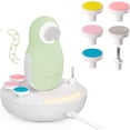 thumbnail image 1 of - Kit de lima de uñas eléctrica para bebé, PC20F, magnético, recargable y seguro, con luz nocturna, ncionamiento silencioso para recién nacidos, bebés, niños pequeños, cortaúñas suave, 1 of 5