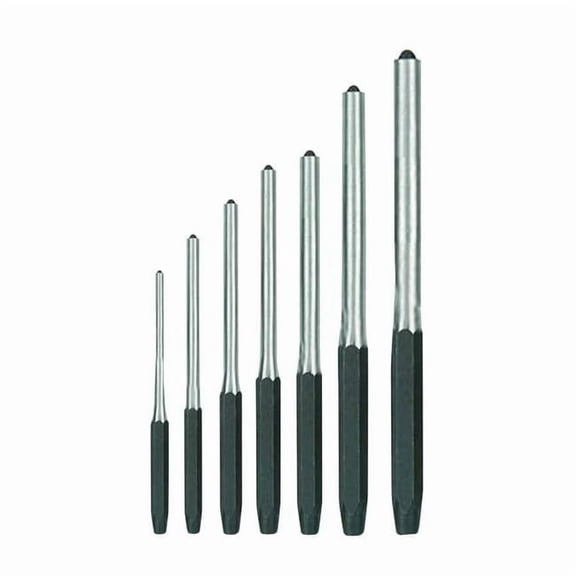Westward Roll Pin Punch Set,1/16 To 5/16",7 Pc 2AJL9